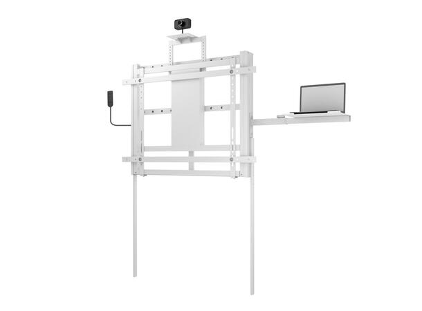 Multibrackets Veggfeste motorisert 80Kg 50 cm høydejustering, 42-110", hvit 