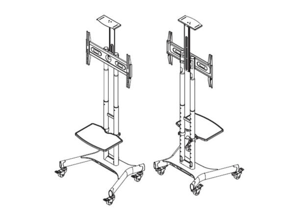 Multibrackets Public Floorstand Basic 18 0 incl shelf& camera holder 