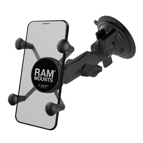 Rammount X-Grip holder med sugekopp For iPhone/Galaxy