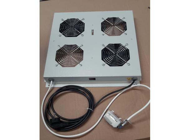 Lande Fan kit for floor cabinets | Black 2 fans | w/adjustable thermostat 