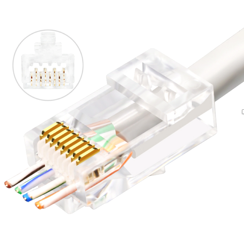 LinkIT Easy RJ45 Cat.6 UTP 100 pcs box 50&#181; gold contacts for 23 - 24 AWG cab