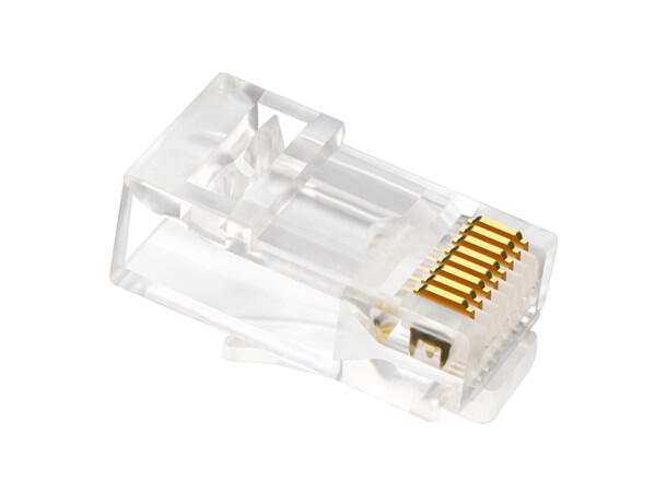 LinkIT Easy RJ45 Cat.6 UTP 100 stk box 50µ gull contacts för 23 - 24 AWG kabel 