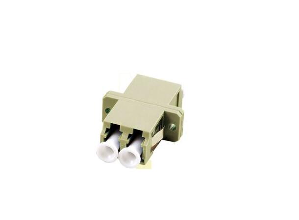 LinkIT Fiber adapter LC/LC Duplex MM | Clips and flanges | Beige 