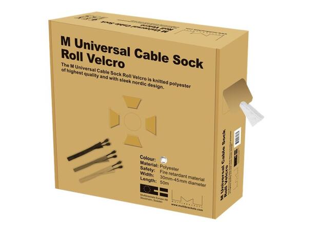Multibrackets Cable Sock Roll Velcro Whi te 50m-L 