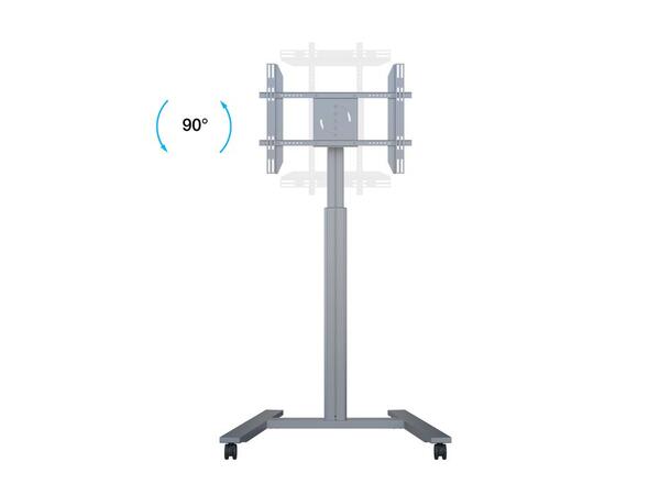 Multibrackets Motorized Display Stand Wh eelbase Silver 