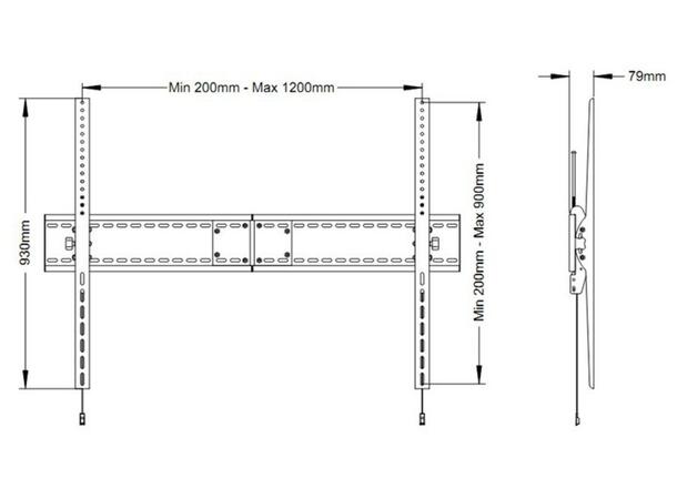 Multibrackets Universal Tilt Wallmount S D MAX 1200x900 