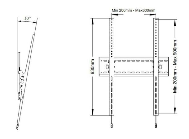 Multibrackets Universal Tilt Wallmount S D MAX 1200x90 