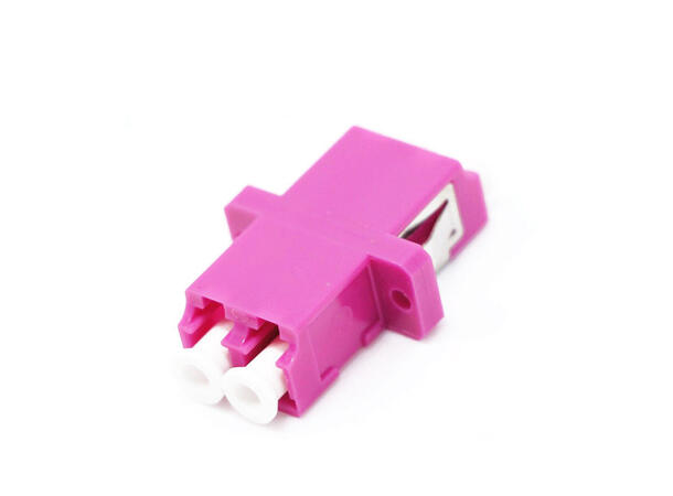 LinkIT Fiber adapter LC/LC Duplex MM | Clips and flanges | Magenta 