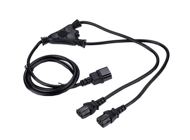 LinkIT Power Cable C14/2xC13 Black 1.7m PVC |  3 x 1.0 mm² 