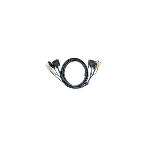 Aten KVM Cable DVI-D (DL) + USB, 5,0m USB | DVI | Minijack