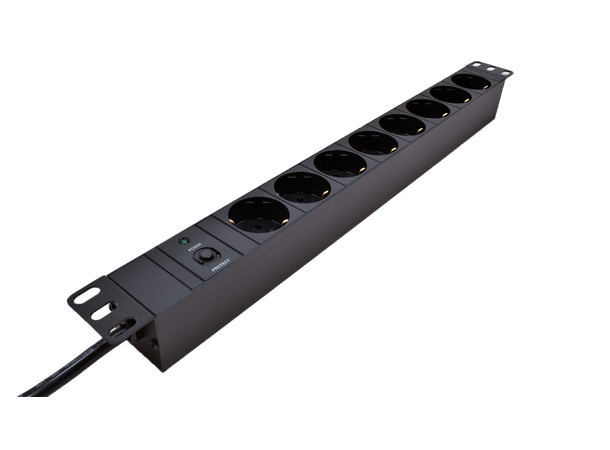 LinkIT 19" PDU 8xCEE 7/4 2m CEE 7/7 | 16A overload protection 