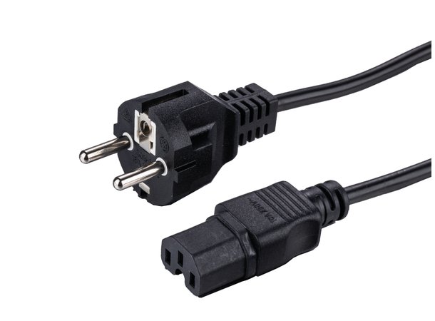 LinkIT Power Cable CEE7/7 - C15 black 1m LSZH | 3x1.00 mm² 