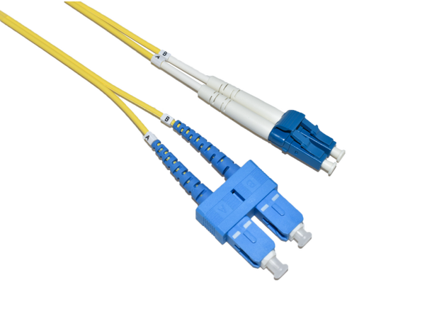 LinkIT fiber patch OS2 LC/SC 0.5m Duplex | SM | LSZH | Yellow 