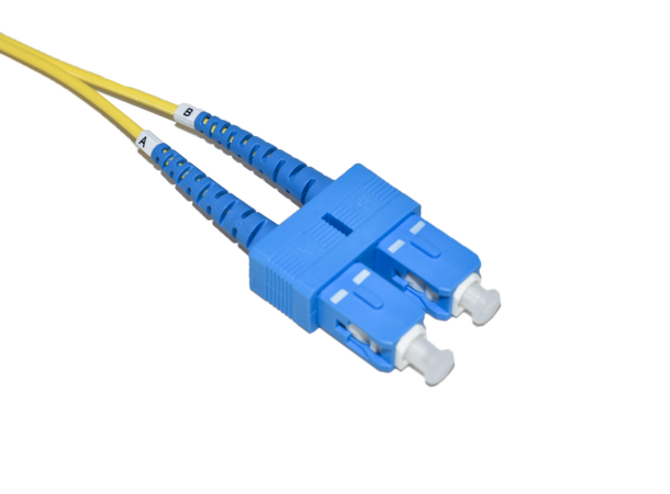 LinkIT fiber patch OS2 LC/SC 0.5m Duplex | SM | LSZH | Yellow 
