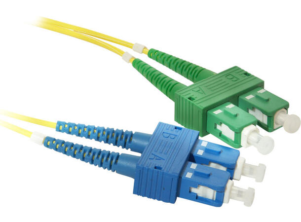 LinkIT fiber patch OS2 SC-APC/SC-UPC 10m Duplex | SM | LSZH | Yellow 