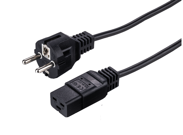 LinkIT Power Cable CEE7/7 - C19 black 1m LSZH | 3x1,50mm² 
