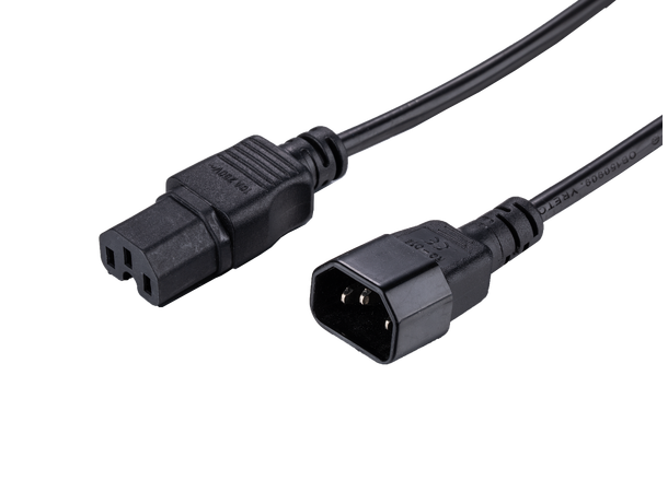 LinkIT Power Cable C15/C14  Black 1m LSZH | 3 x 1.50mm² 