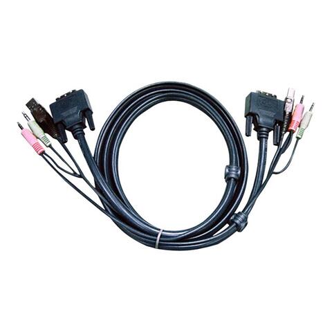 Aten KVM Cable DVI-D (DL) + USB, 3,0m USB | DVI | Minijack