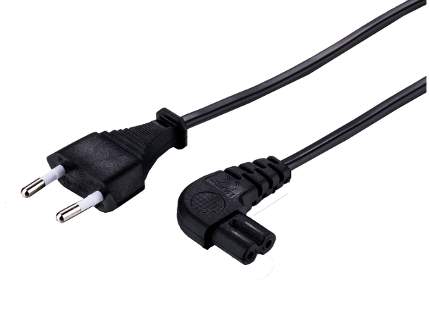LinkIT Power CableCEE7/16 - C7 black 10m PVC | Euro - C7 angled | 2 x 0.75mm² 
