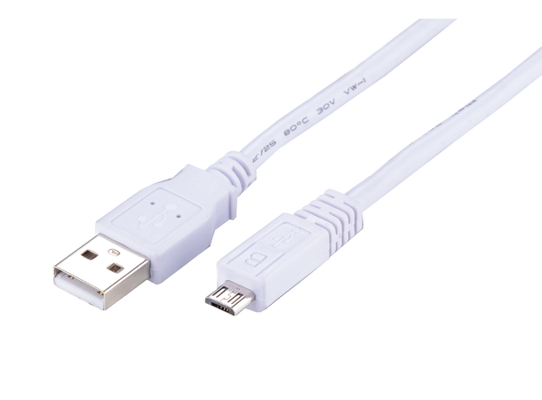 LinkIT USB 2.0 A - micro B white 5m Double screened 2 x28 / 2 x 24 AWG 