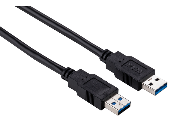 Elivi USB 3.0 A till A kabel 1 meter M/M, 3.0, Svart 