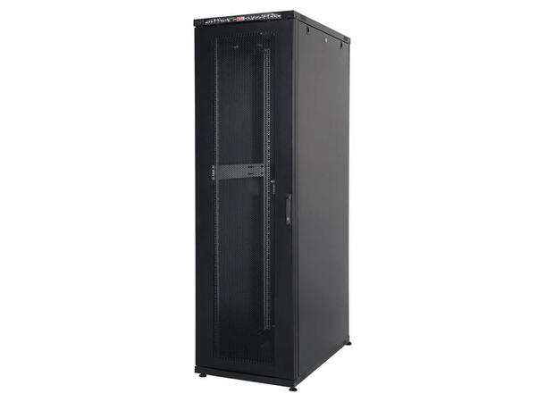 Lande Server cab. Black 42U W600xD1200 DYNAmax|1000kg|w/perf. doors front/rear 