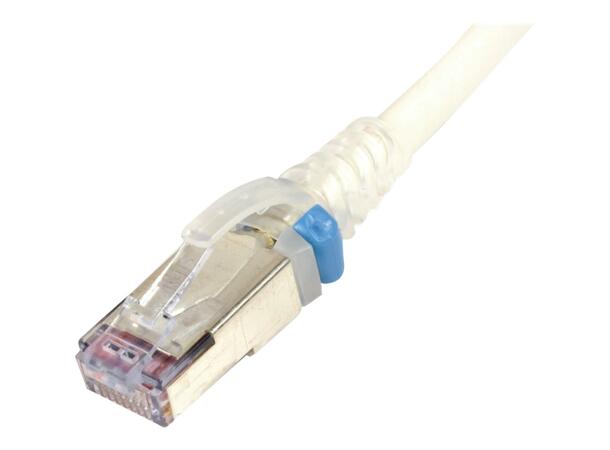 Siemon Patch Cable Cat.6A S/FTP White 1m Clear Boot| LSZH 