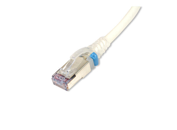 Siemon Patch Cable Cat.6A S/FTP White 1m Clear Boot| LSZH 