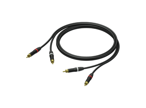 Procab CLA800 2 x RCA kabel, M/M  0,5M HQ, 2 x RCA/Cinch han - han kabel, 0,5 m 