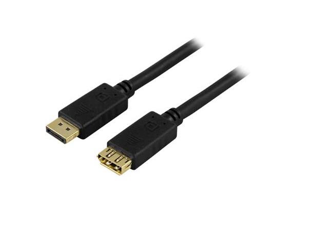 LinkIT DisplayPort 1.2 4K@60 förlängning 4K@60Hz, svart kabel, versjon 1.2 