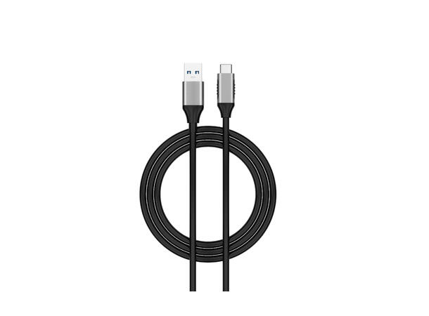 Elivi USB A till C kabel 2 meter Svart/Space Grå, 5gbps/3A 