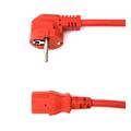 LinkIT Power Cable CEE 7/7 - C13 Red 1m Angled Schuko - C13 | PVC | 3x1.50mm&#178;