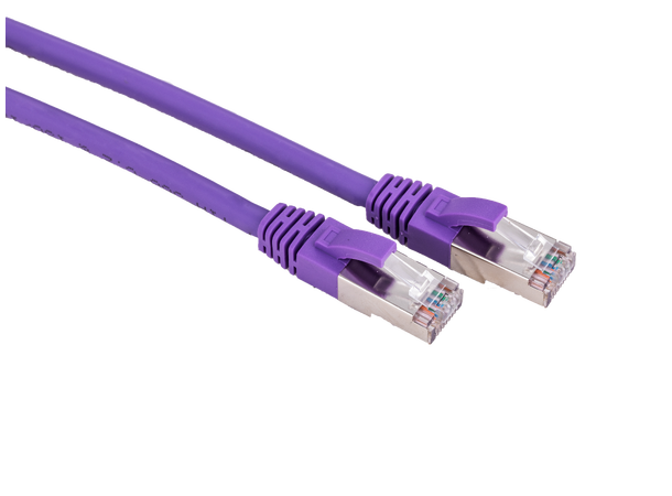 LinkIT S/FTP Patch Cat6a purple 10m AWG 26/7 | LSZH | Snagless 