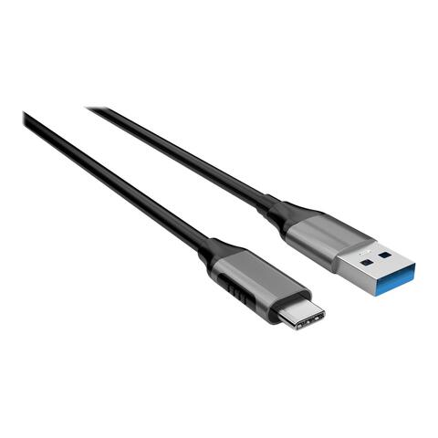 Elivi USB A till C kabel 0,2 meter Svart/Space Gr&#229;, 5gbps/3A