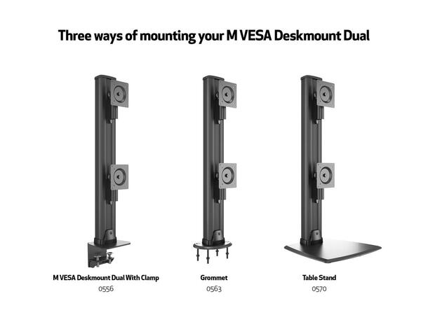 M VESA Deskmount HD Dual Vertical Widescreen 32" - 50" 