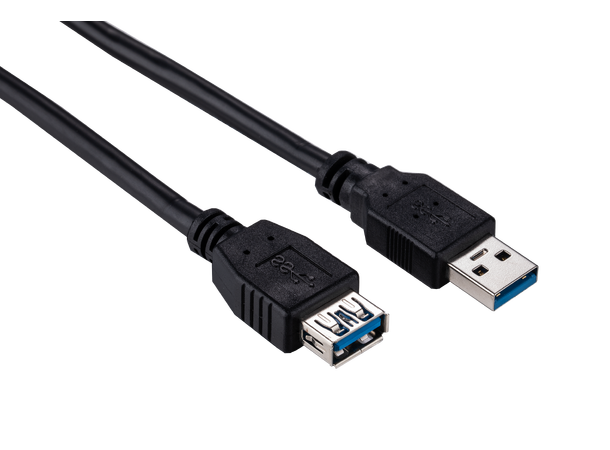 Elivi USB 3.0 A till A förlängning 1 m M/F, 3.0, Svart 