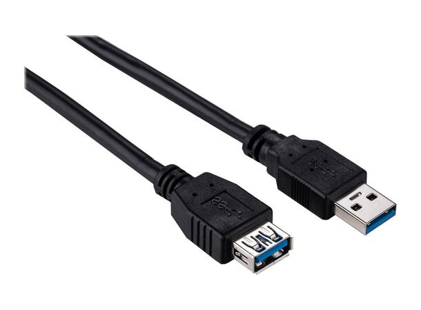 Elivi USB 3.0 A till A förlängning 1 m M/F, 3.0, Svart 