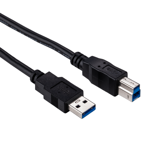 Elivi USB 3.0 A till B kabel 3 meter Svart (Stor B kontakt)