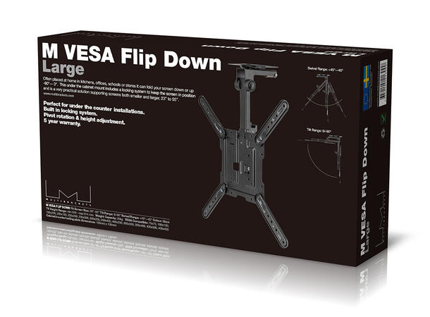 M VESA Flip Down Large Black 