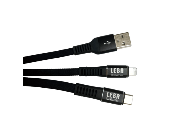 Leba NoteCable, USB-C to Lightning 8pin 5 x Wowen flatline cable | 0,5 m 