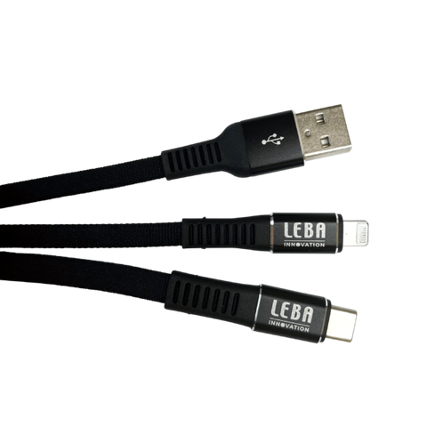 Leba NoteCable, USB-C to USB-C 5 x Wowen flatline cable | 0,75 m