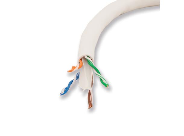 LinkIT Cat.6a S/FTP LSZH vit 305m Installations kabel | AWG 23/1 | 500Mhz 