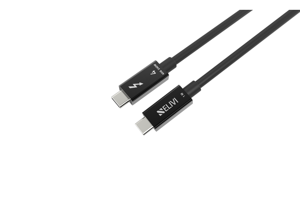 Elivi Thunderbolt 4 cable 1 m 240W | 40Gbps | Black 