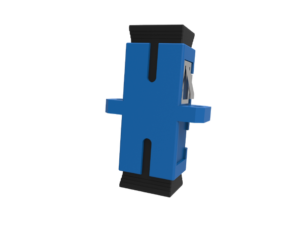 LinkIT Fiber adapter SC/SC Simplex SM | Clips and flanges | Blue 