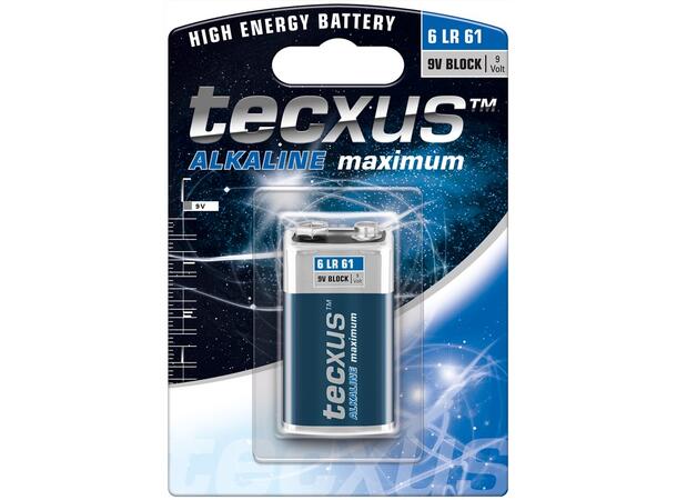 Tecxus Battery 6LR61/6LP3146/9 V Block Alkaline manganese battery | 9V 