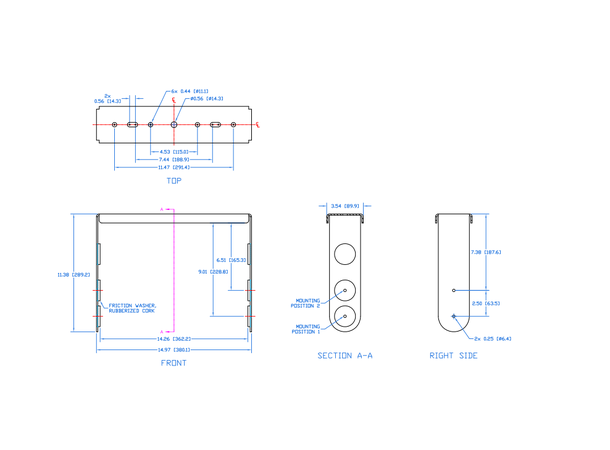 Fulcrum Acoustics YK-CX8 Mounting bracket CX8x series 