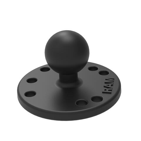 RAM Mount Round Plate with Ball 1&#39;&#39; Rubber Ball / 2.5&#39;&#39; Plate