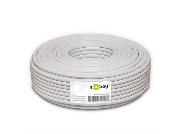 Goobay Speaker Cable white CCA 25 m roll | cable diameter 2 x 2.5 mm² 