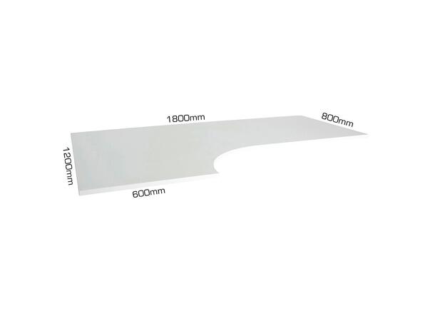 KENSON L-Form Table Top White | 180x120/60cm 