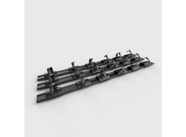 KENSON RIB Cable Organizer (3x38 cm) Black | Pack of 3 pieces 